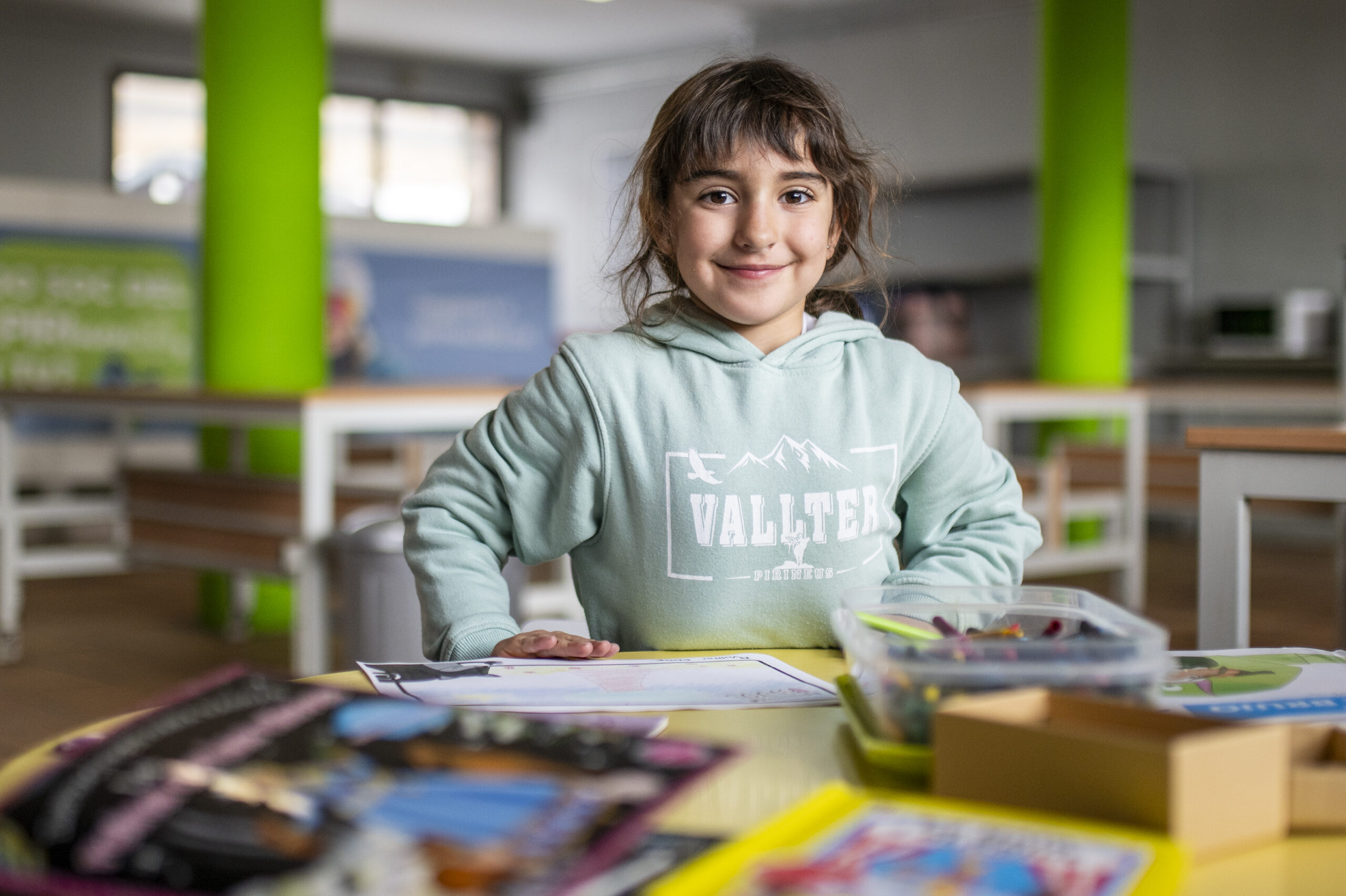 Commercial photography, advertisement, models, ski resort, pyrenees, mountain
Club Infantil Fajol, little girl and a girl enjoying the youth club drawing ,commercial photography, models , on 30th december 2023, Photo by Toni Grases.